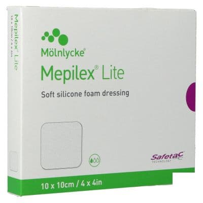 Mepilex Lite dun schuimverband 10x10cm 5 stuks