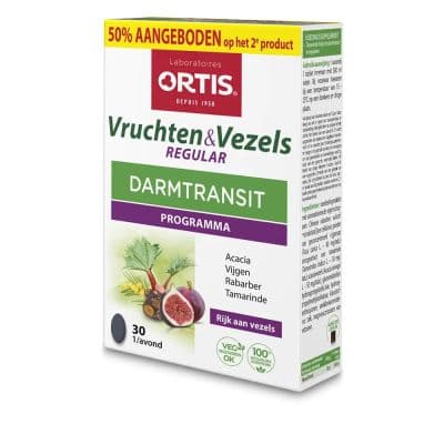 Ortis Vruchten & Vezels Regular promo Tabletten 2x30 stuks