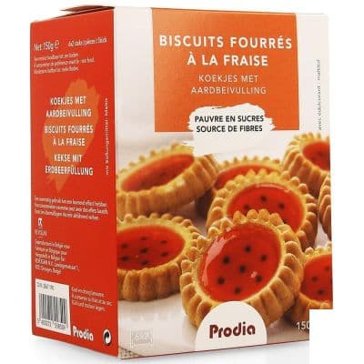 Prodia Koekje met aardbeivulling Koeken 50x25g