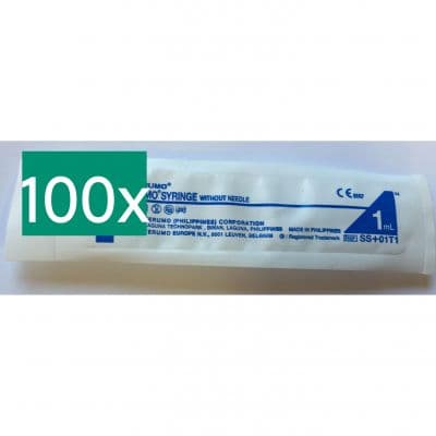 Terumo Luer spuit 1ml 100 stuks