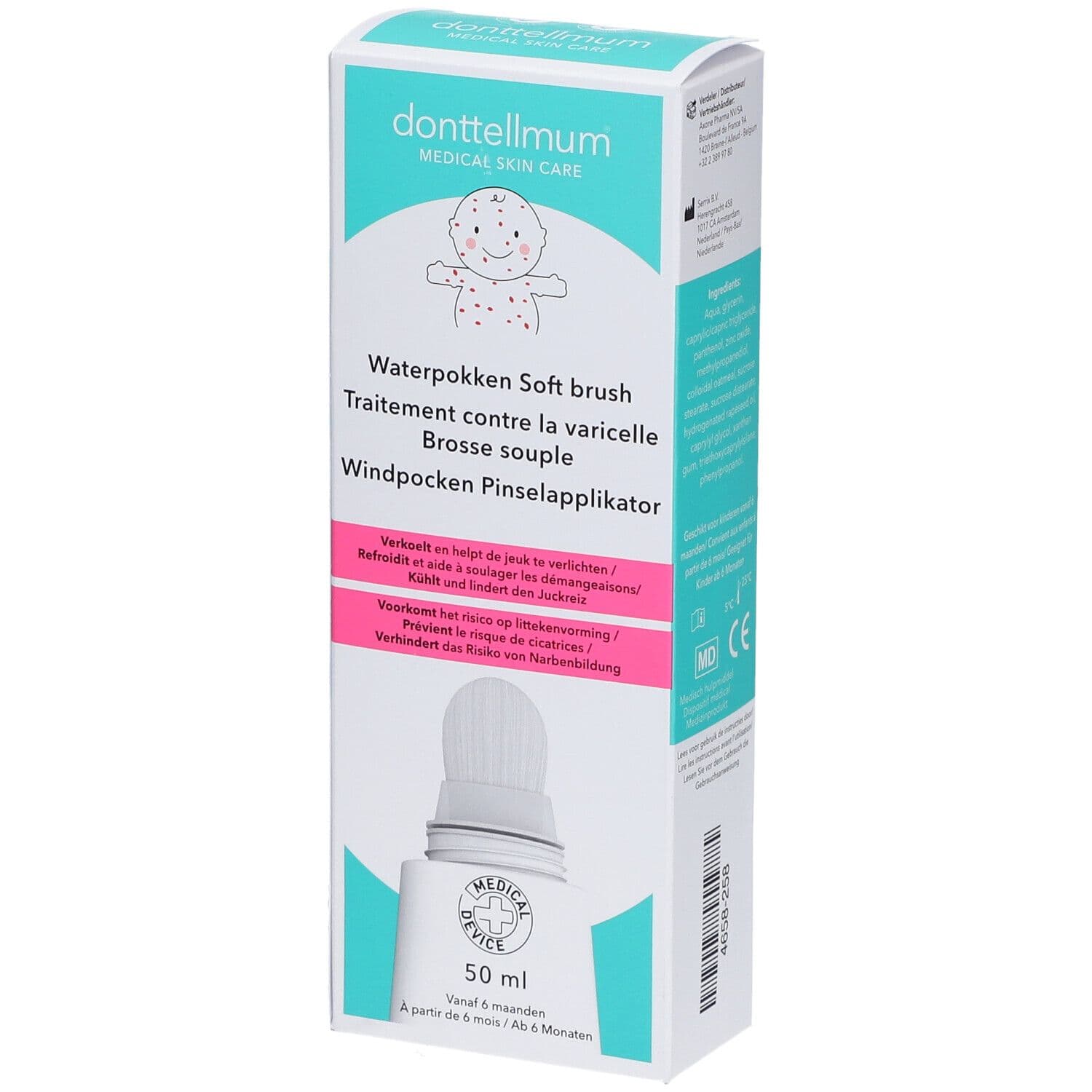 Donttellmum® Waterpokken Soft brush