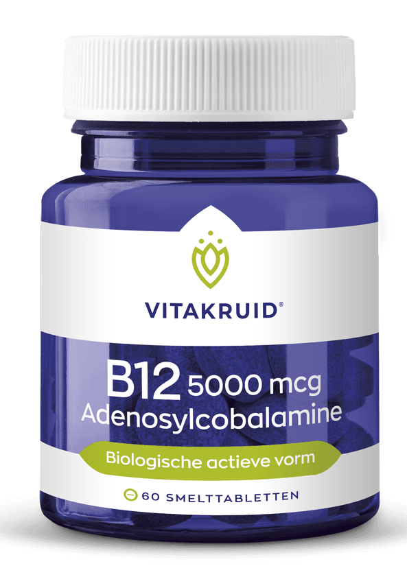 Vitakruid B12 5000 mcg Actief Adenosylcobalamine Tabletten