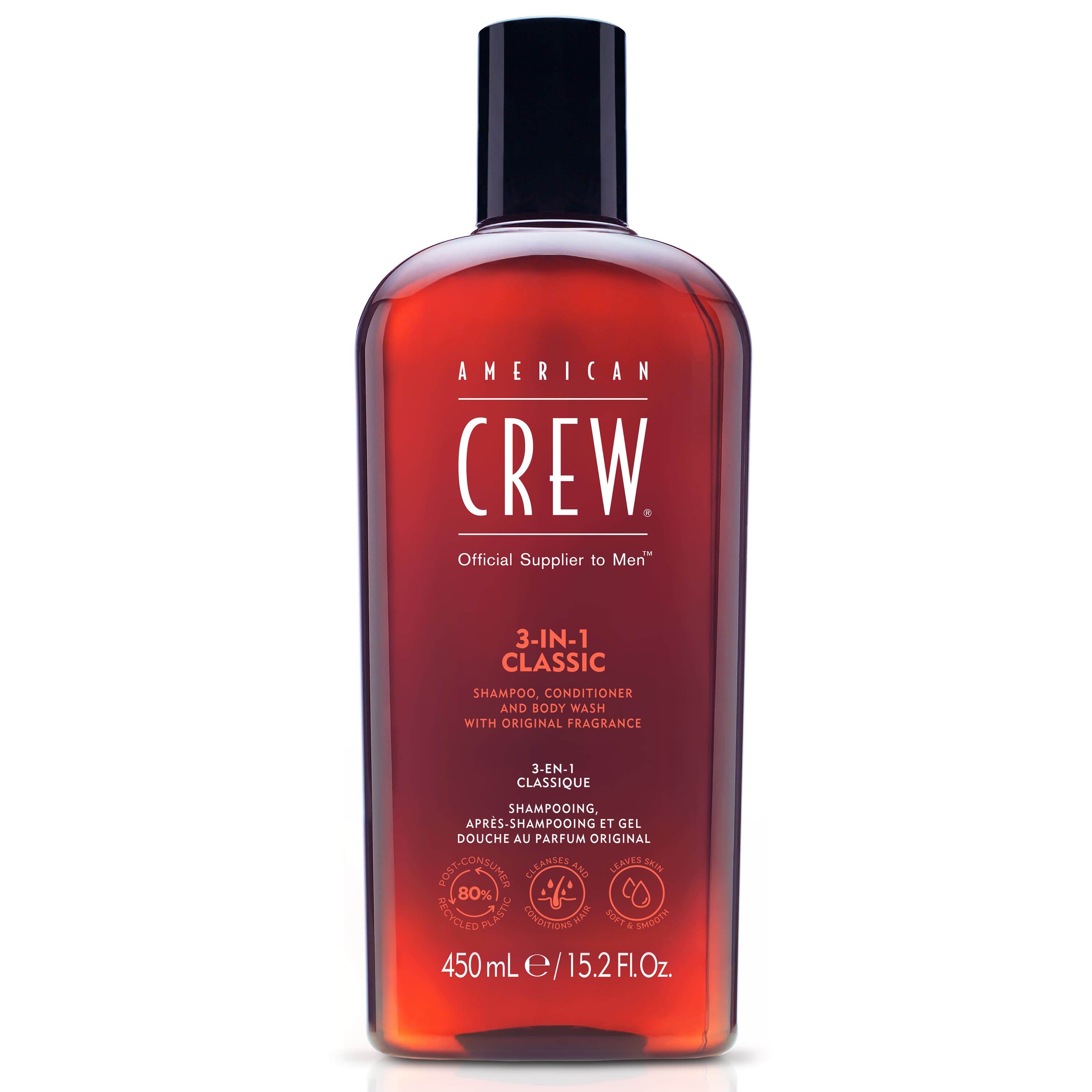 American Crew 3-In-1 Classic Shampoo, Conditioner & Bodywash