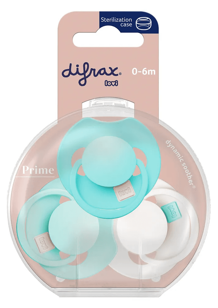 Difrax Lovi Prime Green Fopspenen 0-6M