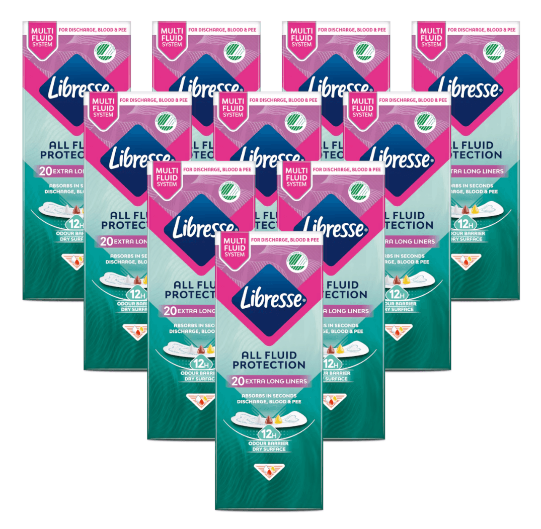 Libresse All Fluid Protection Extra Long Inlegkruisjes Multiverpakking