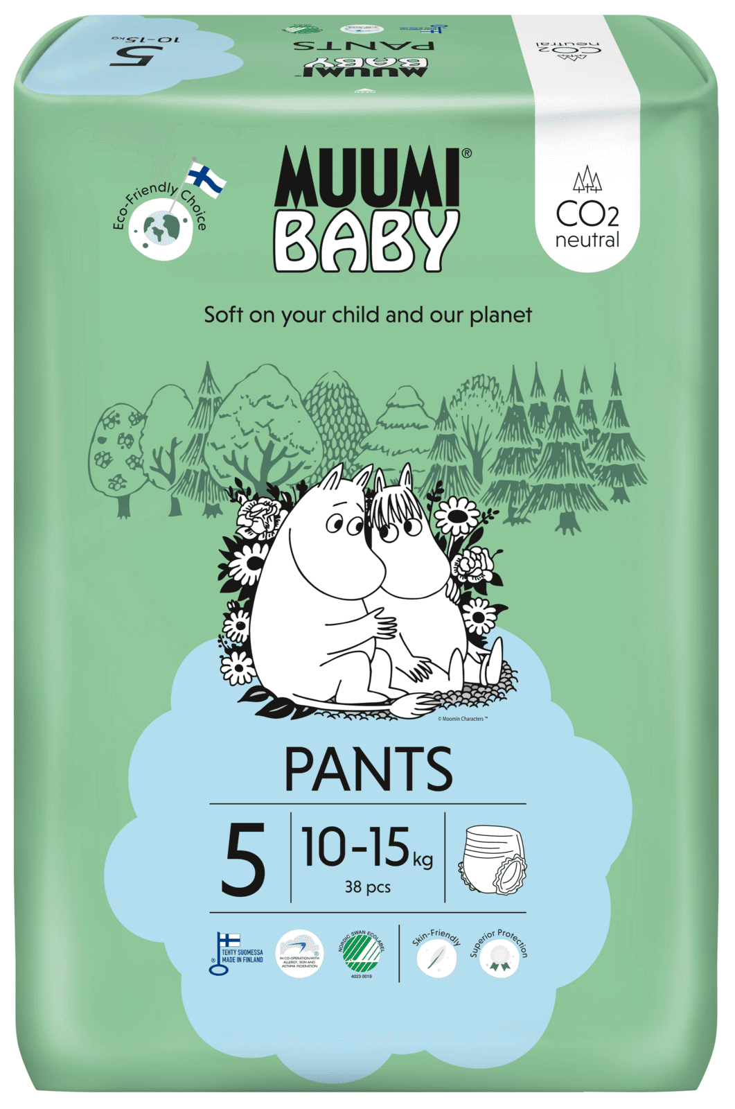 Moomin Baby Ecologische Luierbroekjes 5 Maxi+