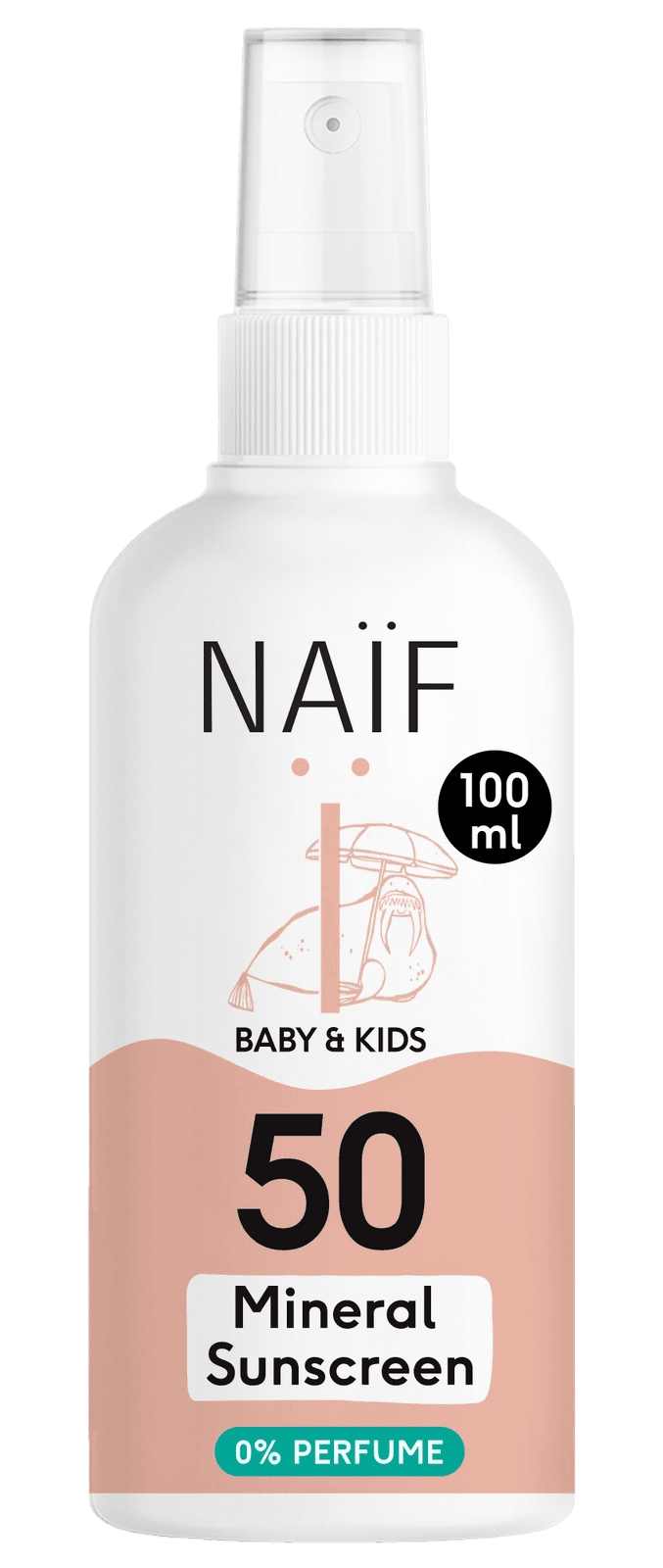 Naif Baby & Kids Mineral Sunscreen Spray 0% perfume SPF50