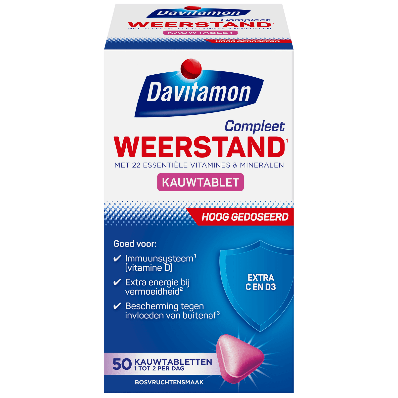 Davitamon Compleet Weerstand Hoog Gedoseerd Kauwtabletten