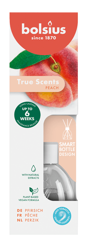 Bolsius True Scents Perzik Geurstokjes