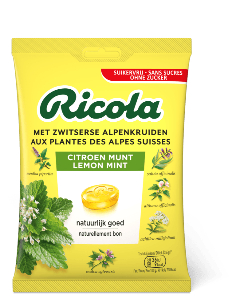 Ricola Citroen Munt Suikervrij
