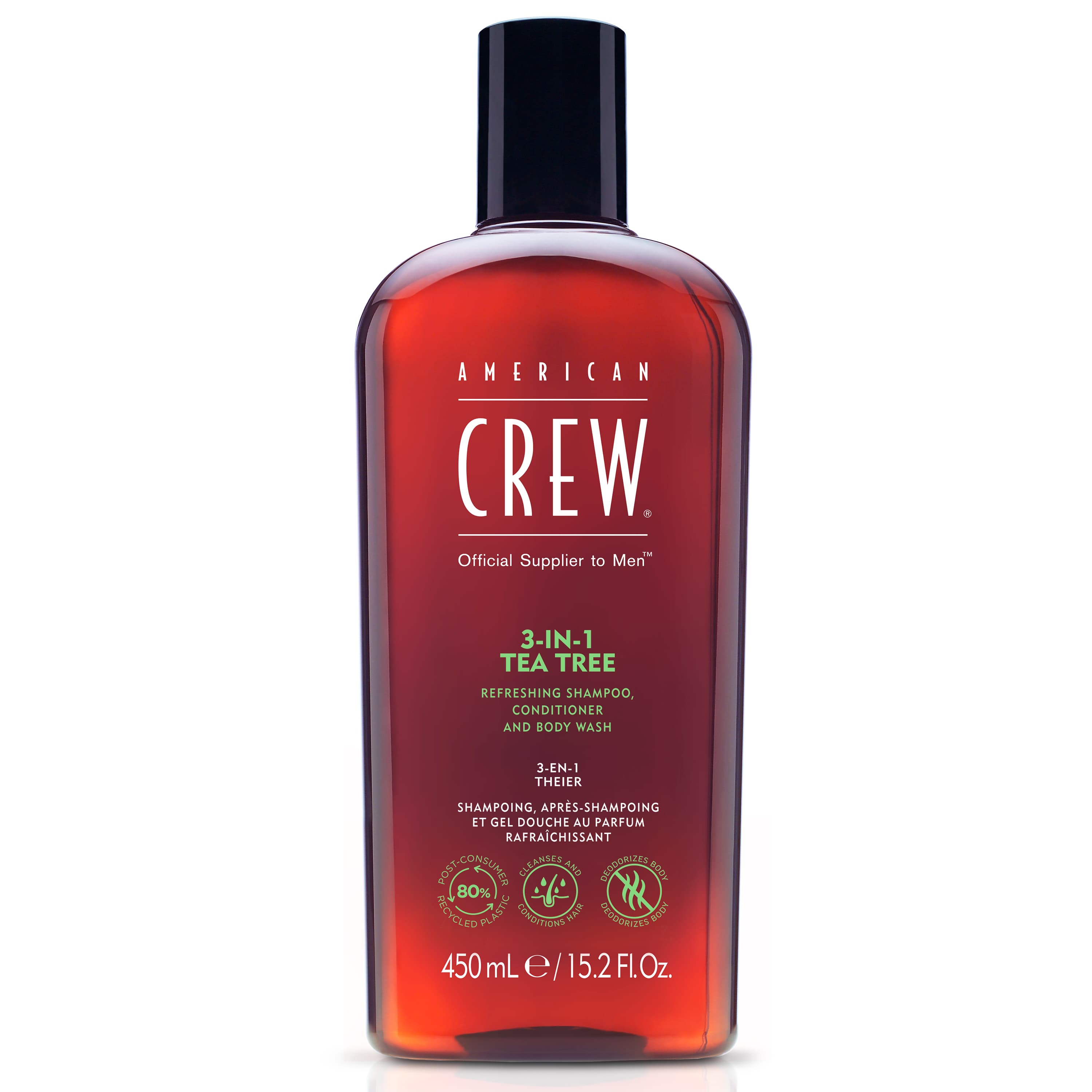 American Crew 3-in-1 Tea Tree Shampoo, Conditioner & Bodywash