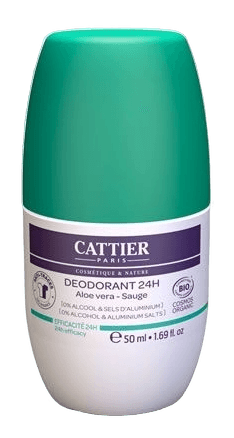 Cattier Deodorant 24H Aloë Vera 0% Alcohol