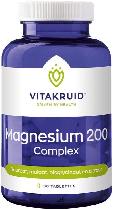 Vitakruid Magnesium 200 Complex Tauraat Malaat Bisglycinaat 90