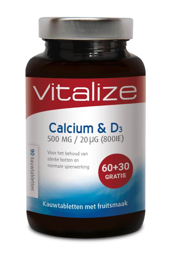 Vitalize Calcium & D3 Kauwtabletten