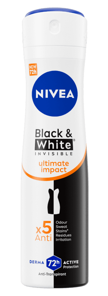 Nivea Black & White Invisible Ultimate Impact Deodorant Spray
