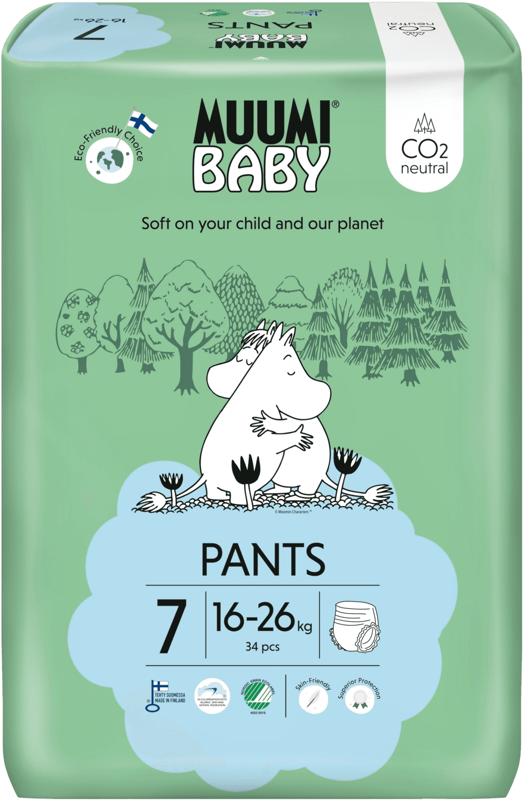 Moomin Baby Ecologische Luierbroekjes 7 Extra XL