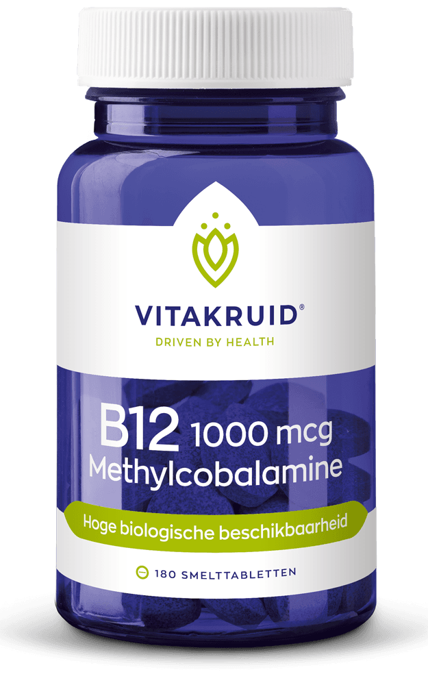 Vitakruid B12 1000 mcg Actief Methylcobalamine Vitamine 180