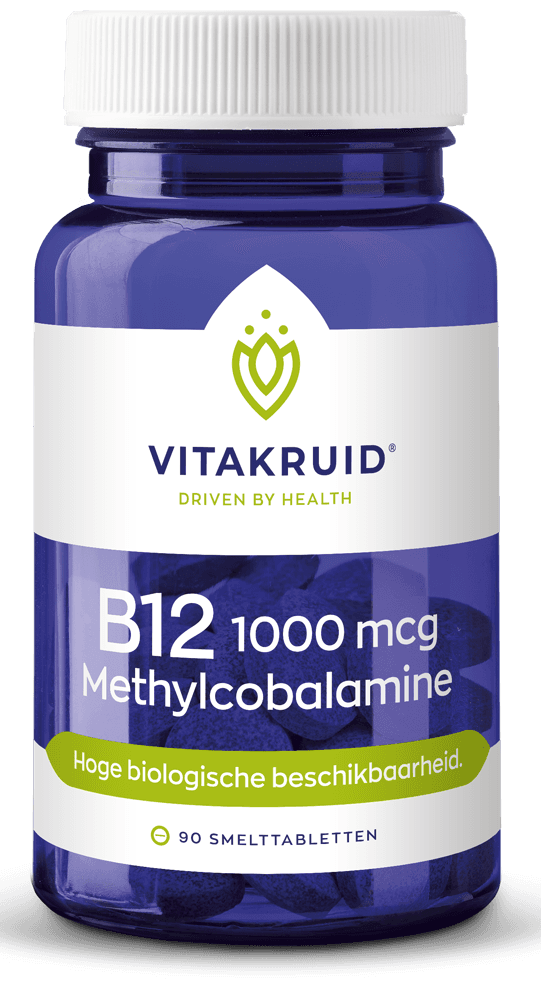 Vitakruid B12 1000 mcg Actief Methylcobalamine Vitamine 90