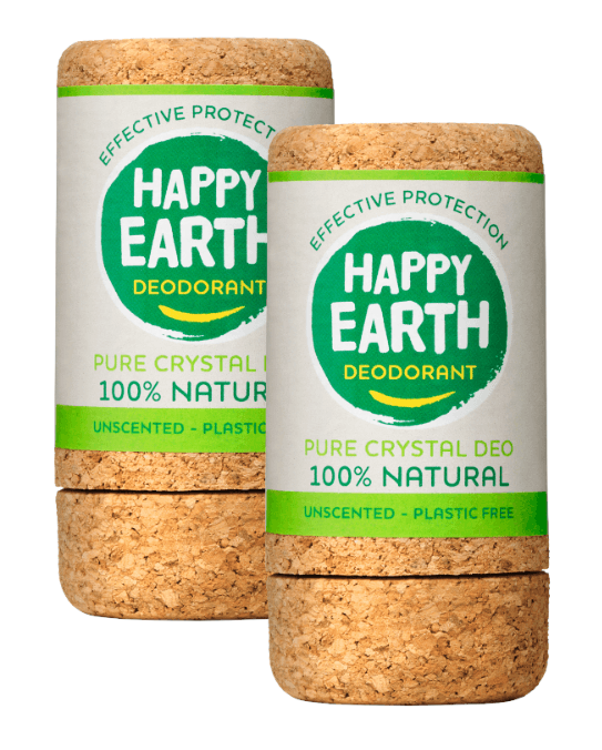 Happy Earth 100% Natural Crystal Deo Unscented Duoverpakking