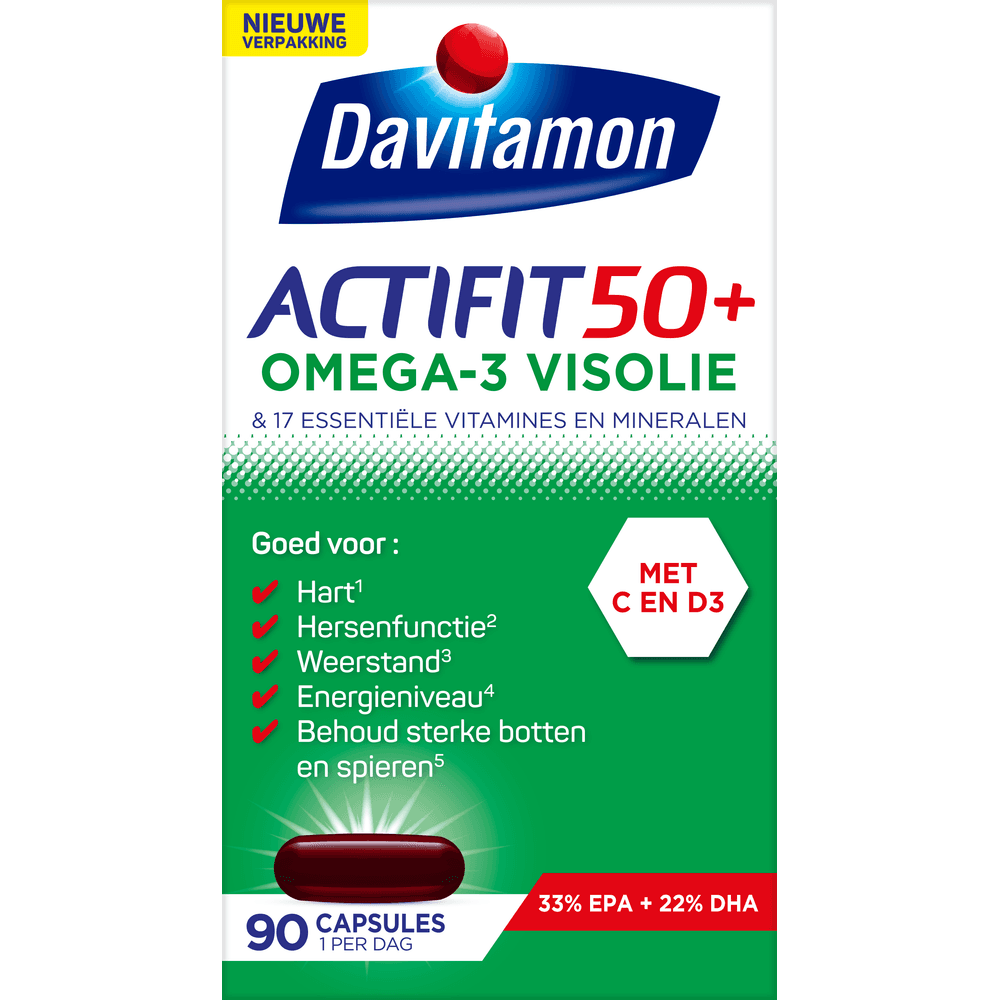 Davitamon Actifit 50+ Omega-3 Visolie Capsules