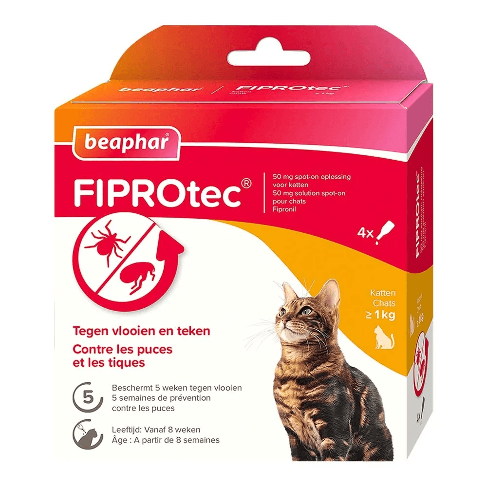 Beaphar FIPROtec tegen Vlooien en Teken Katten