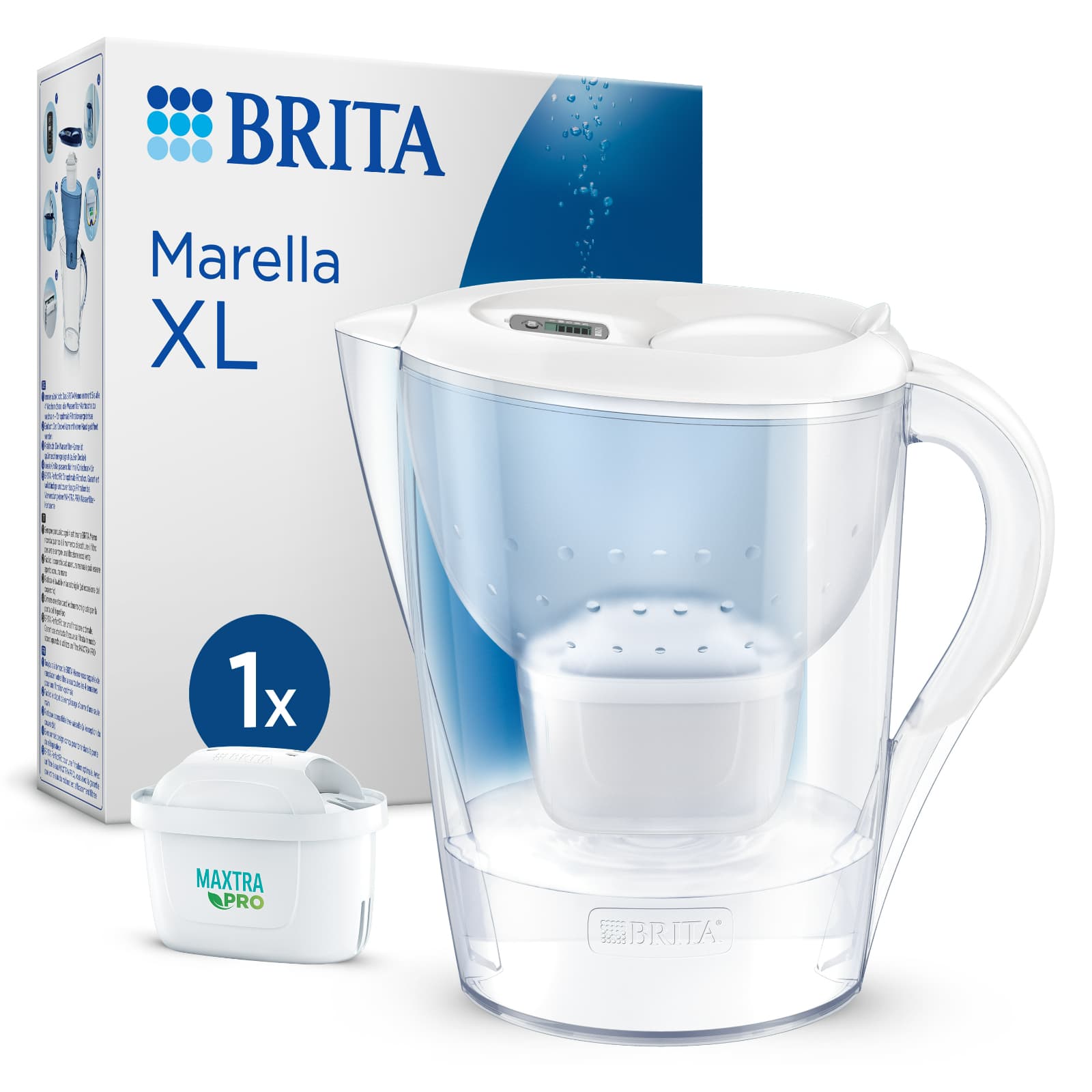 Brita Waterfilterkan Marella Wit XL + 1 Maxtra Filterpatroon