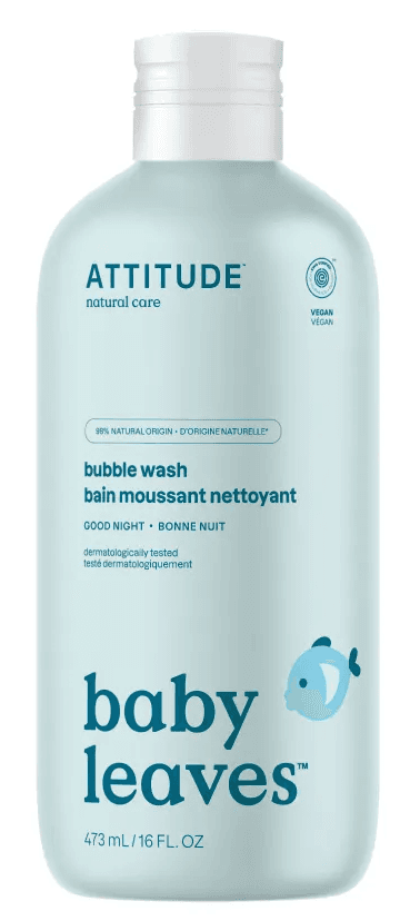 Attitude Baby Leaves Bubble Wash Goodnight