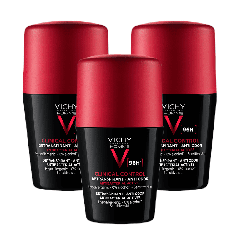 Vichy Homme Clinical Control 96 uur Deodorant Roller Multiverpakking