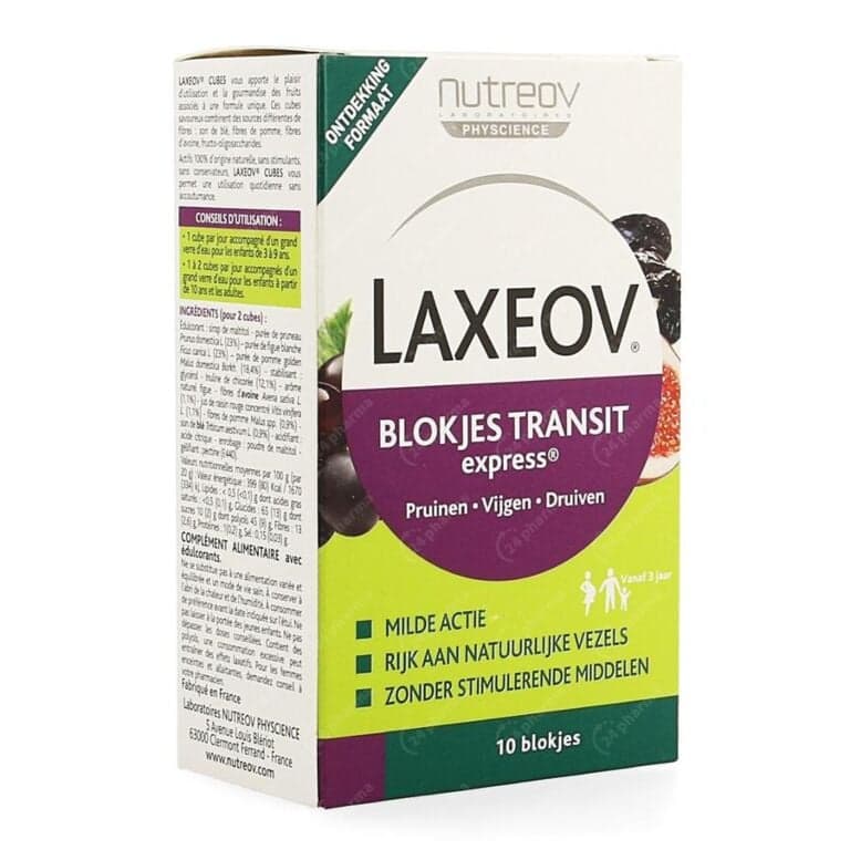 Laxeov Transit Pruim-Vijg-Druif Blokjes 10x10g