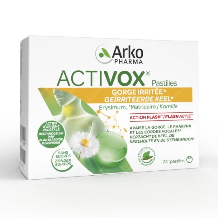 Arkopharma Activox Verzachtende Keelpastilles Munt-Eucalyptus 24 Stuks