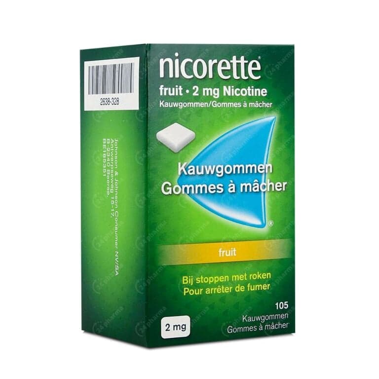 Nicorette 2mg Fruit 105 Kauwgommen