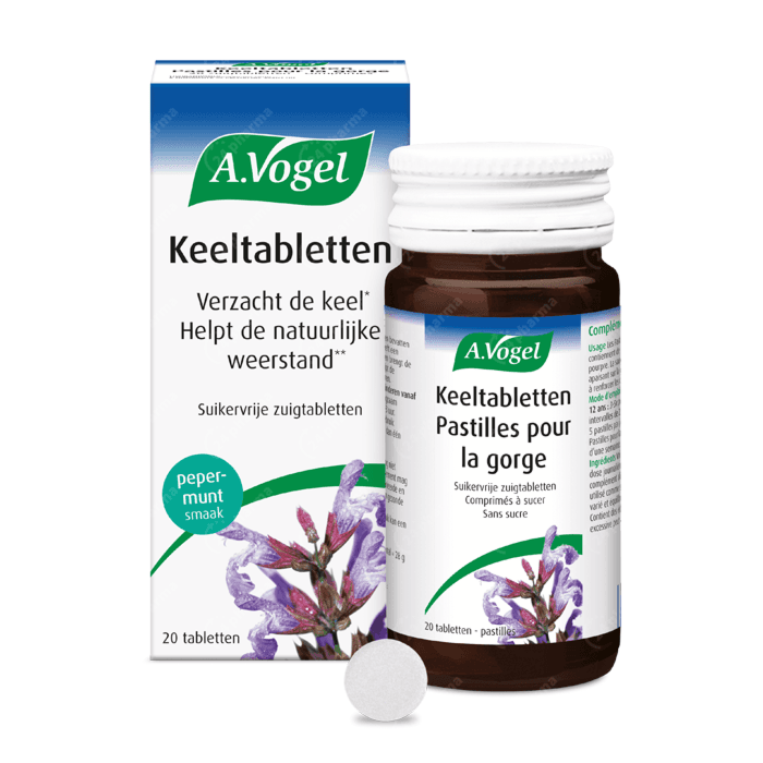 A. Vogel Keeltabletten Pepermunt - 20 Zuigtabletten