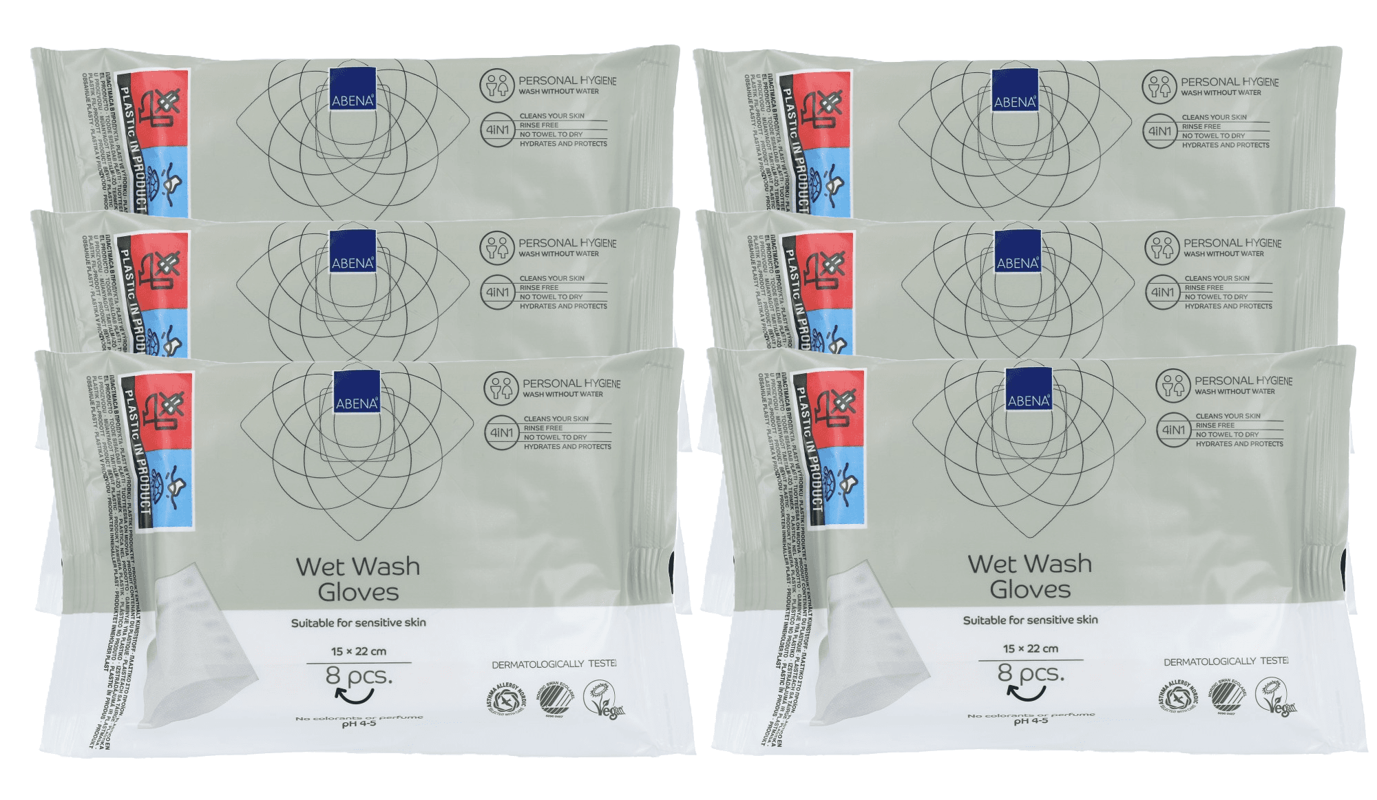 AbenaVochtige Washand Ongeparfumeerd - Multiverpakking