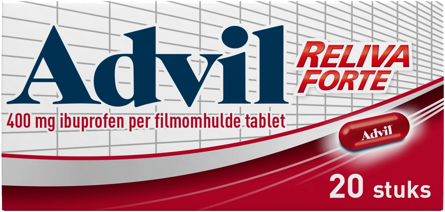 Advil Reliva Forte Oval Tabs 400 mg - voor pijn en koorts