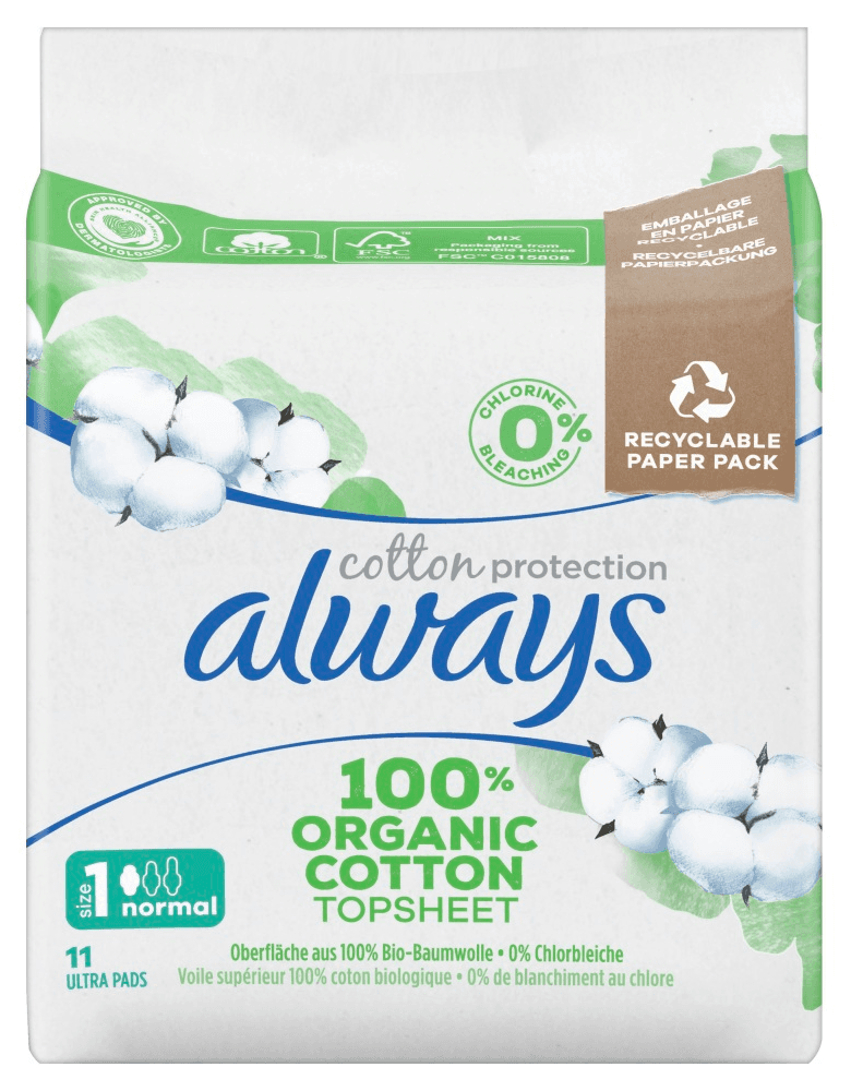 Always Cotton Protection Ultra Maandverband Size 1