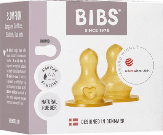 BIBS Slow Flow 0+ Maanden Flessenspenen