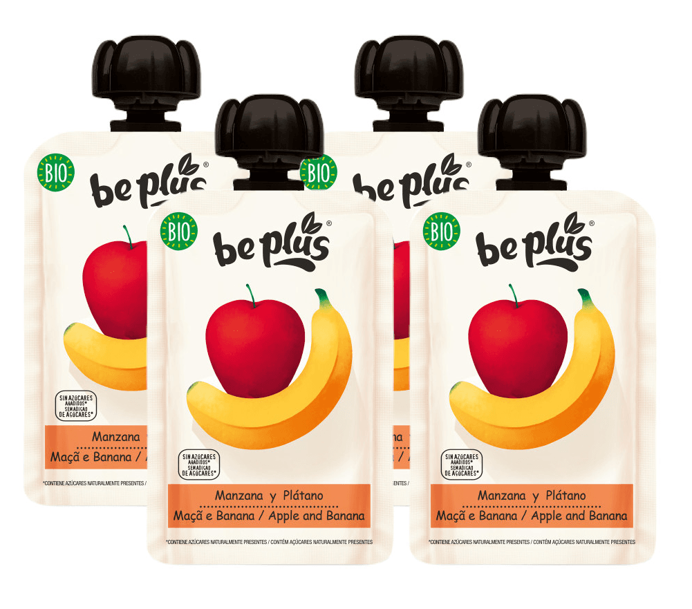 Be Plus Knijpfruit Apple & Banana Multiverpakking