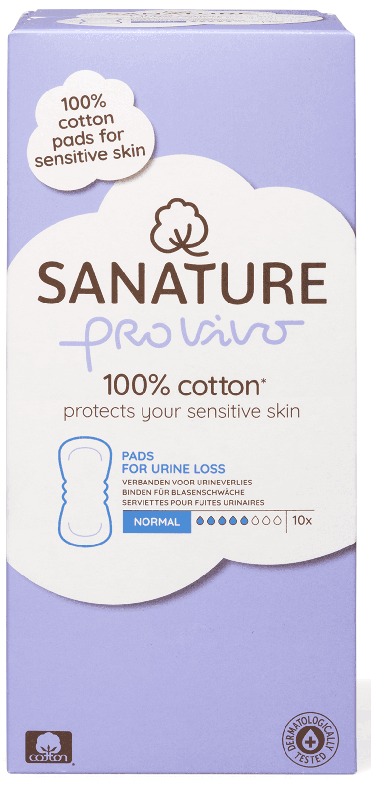 Sanature Pro Vivo 100% Katoen Verbanden voor Urineverlies Normaal