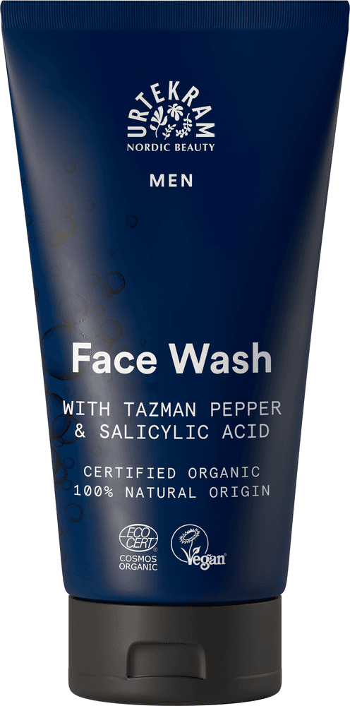 Urtekram Men Facewash With Tazman Pepper Salicylic Acid
