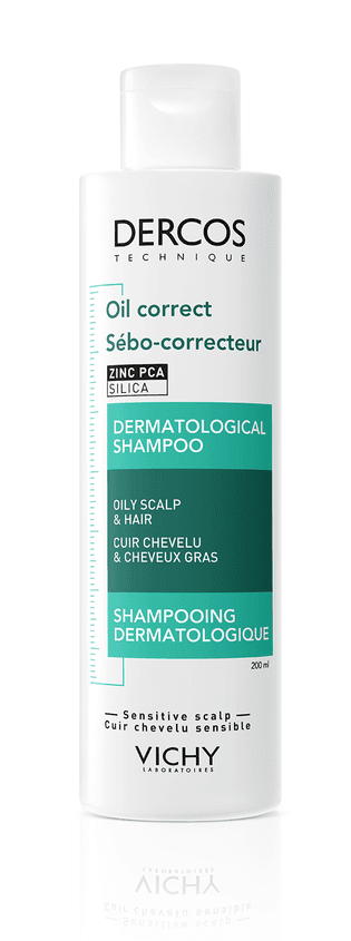 Vichy Dercos Oil Correct Dermatological Shampoo Oily Scalp & Hair