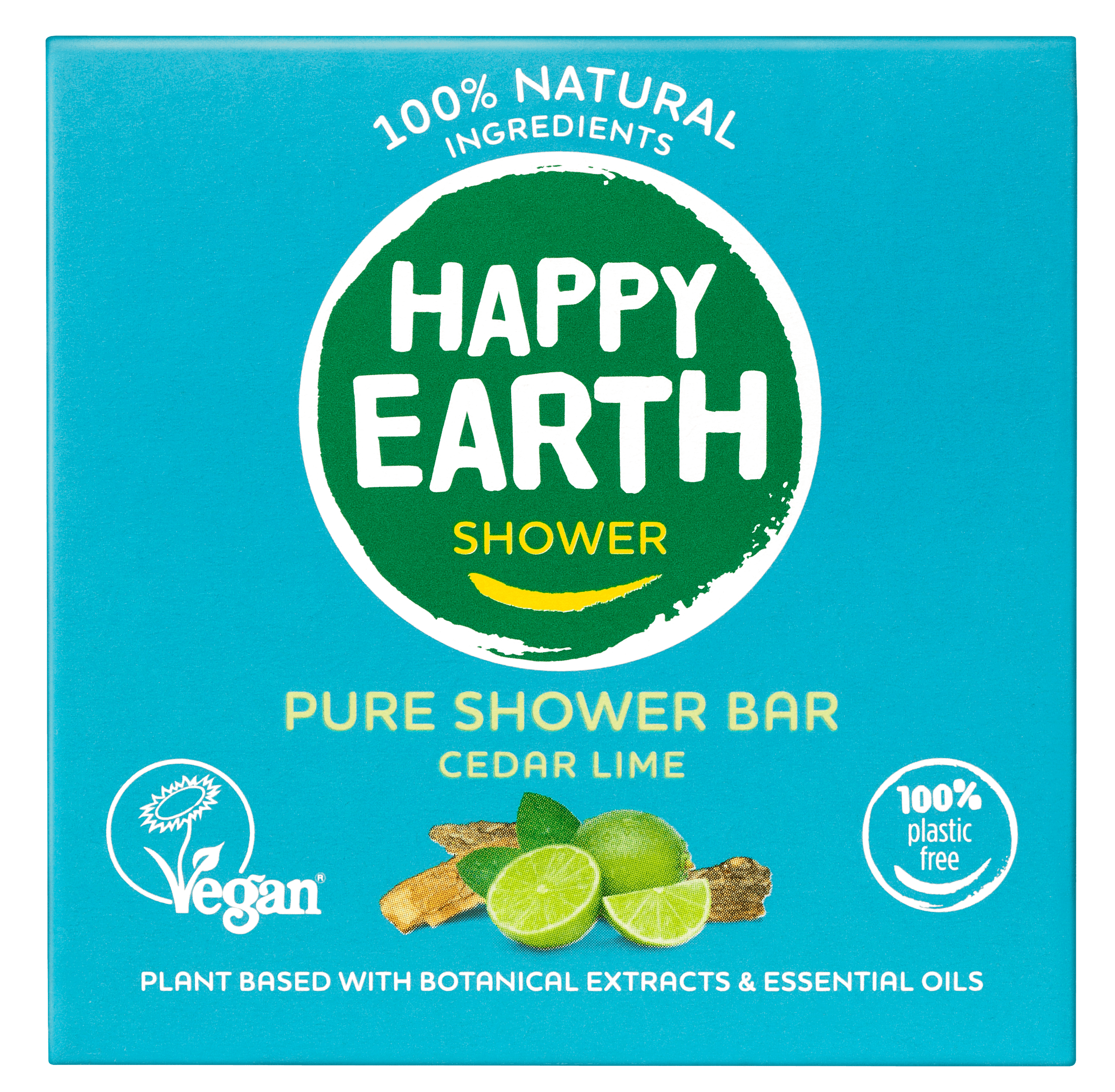 Happy Earth Pure Shower Bar Cedar Lime