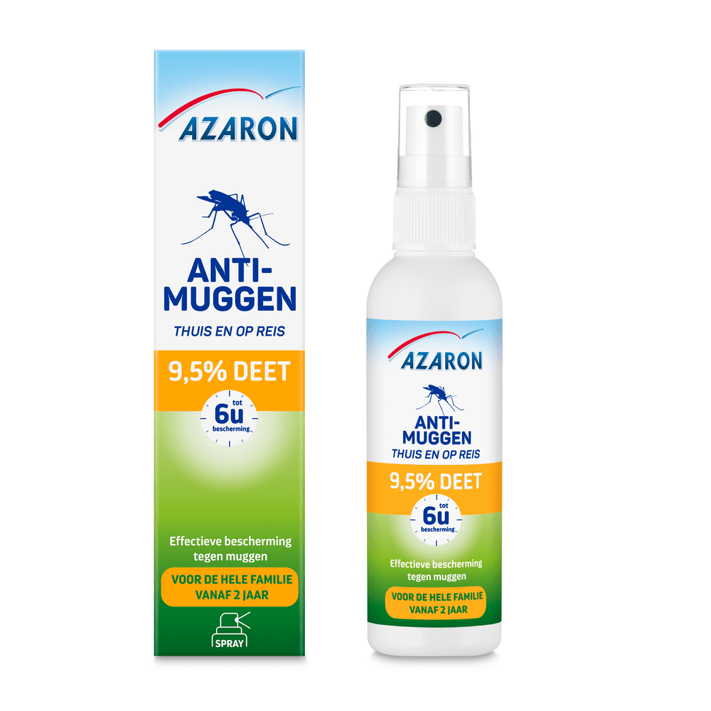 Azaron Anti-Muggenspray Thuis en op Reis 9.5% DEET