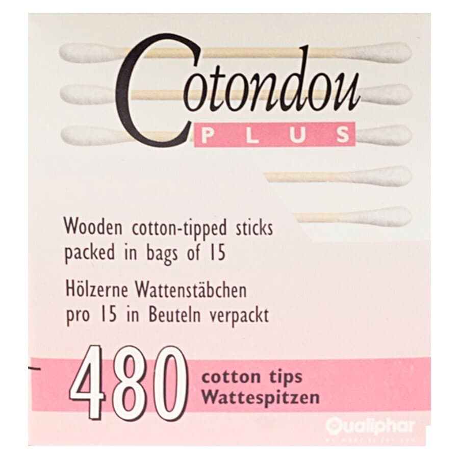 Cotondou Plus Wattenstaafje Hout 240 Stuks