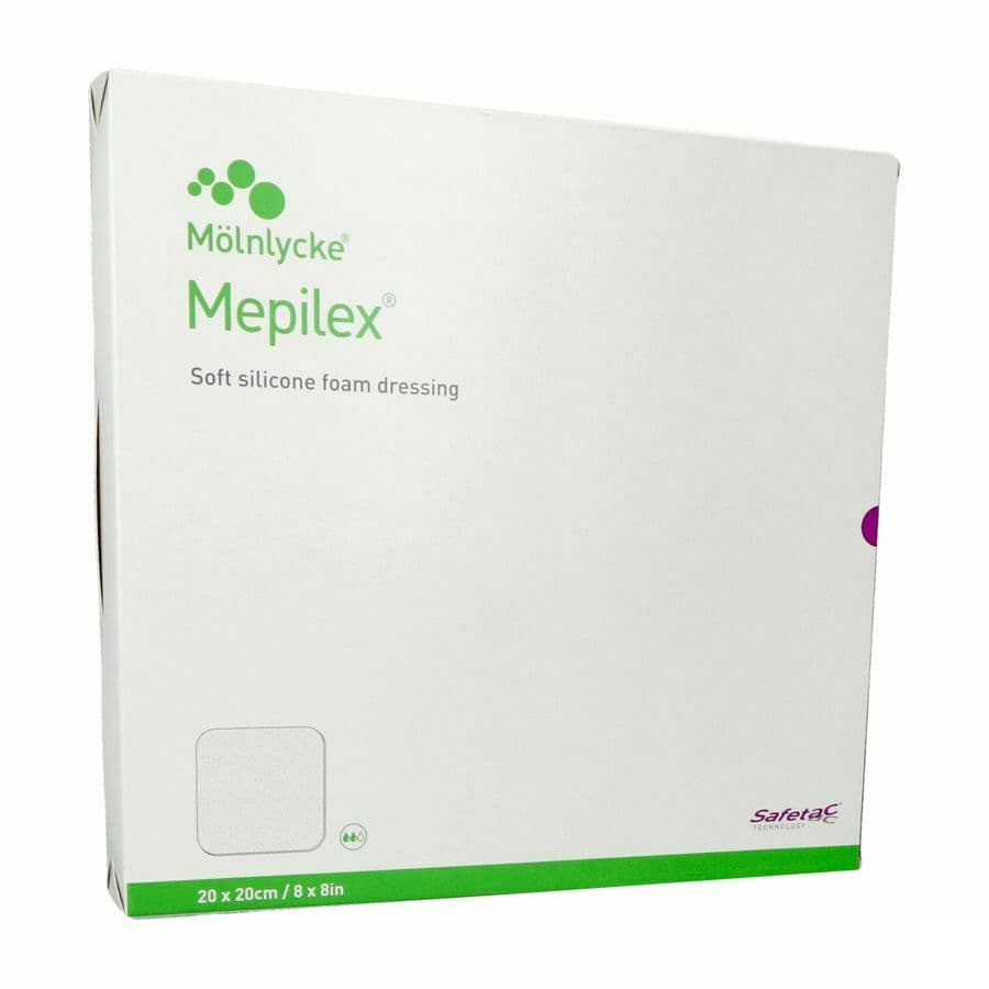 Mepilex Schuimverb Sil Abs Ster 20x20cm 5 294400
