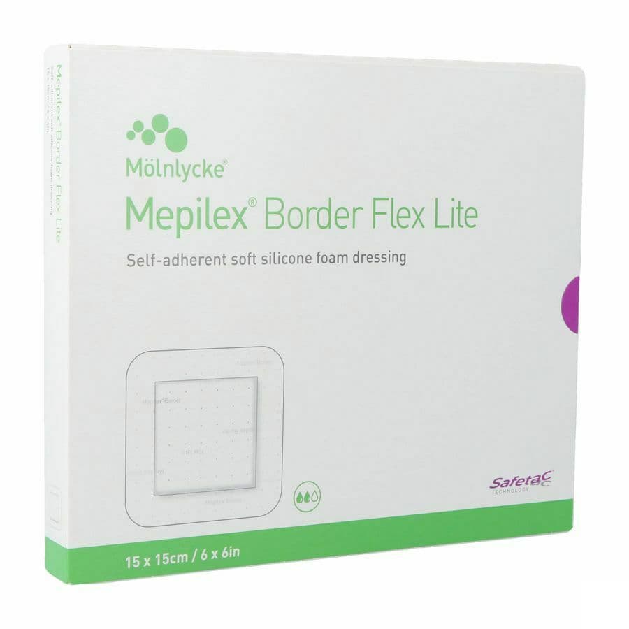 Mepilex Lite Dun Verb Sil Ster 15x15,00cm 5 284300