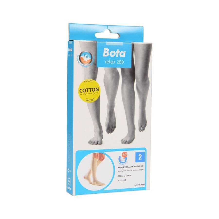 Bota Relax 280 Katoen Korte Kous Zand N2