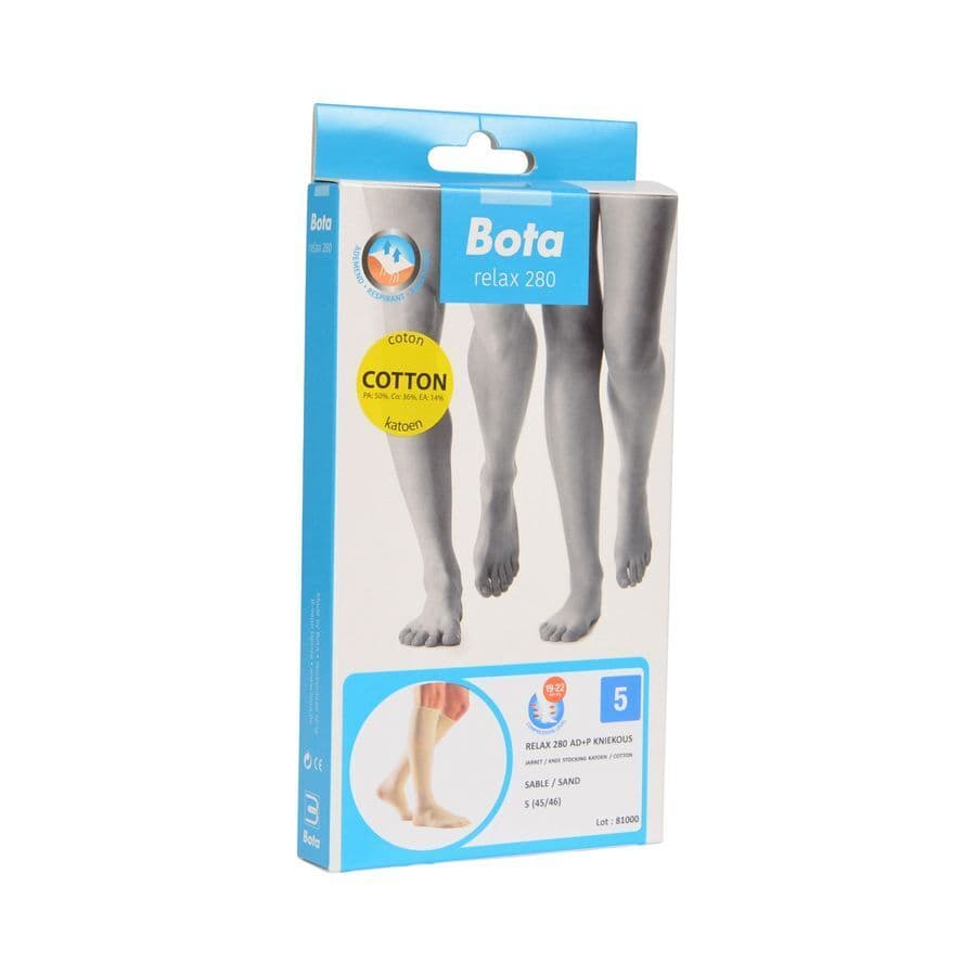 Bota Relax 280 Katoen Korte Kous Zand N5