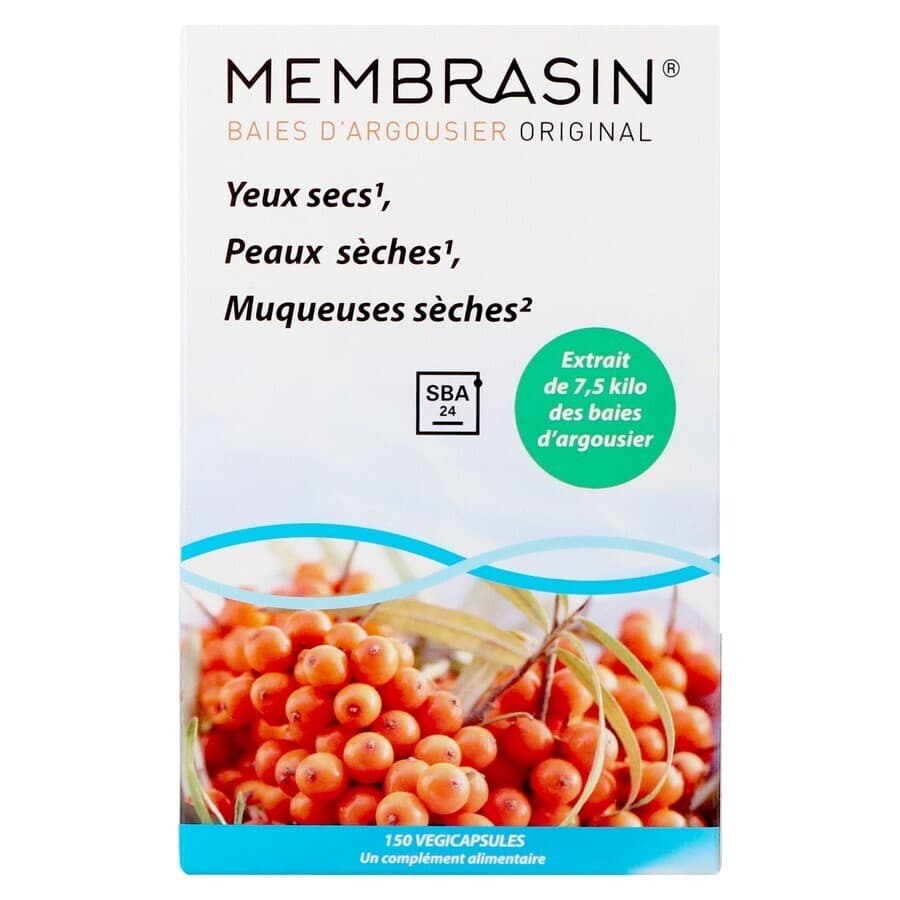Membrasin Huile De Baies D'Argousier Complément Alimentaire Acides Gras Oméga 150 Gélules