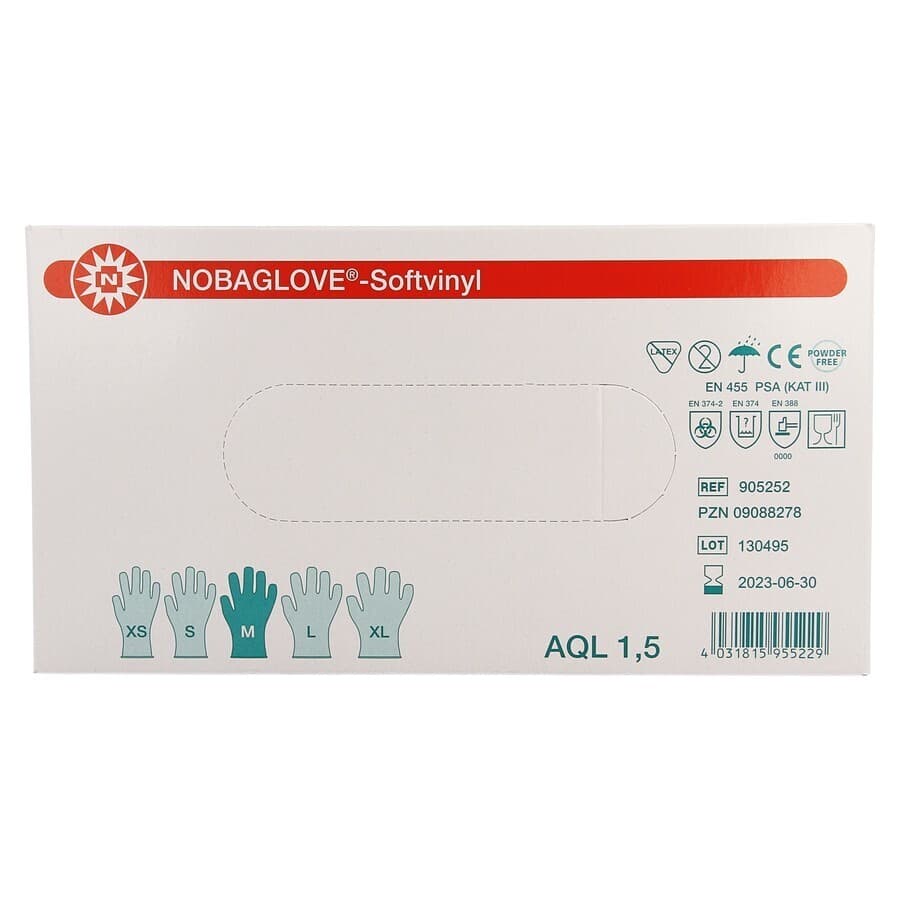Noba Handschoen Vinyl Poedervrij M 100 5700574