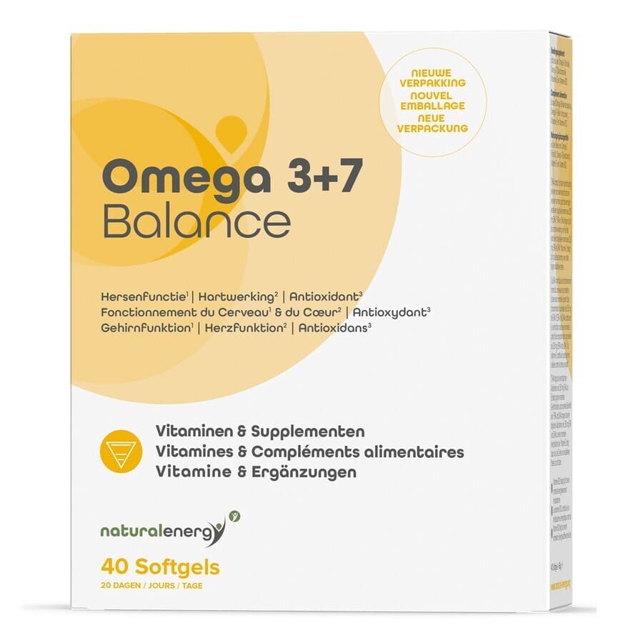 Natural Energy Omega 3+7 Balance 40 Gélules